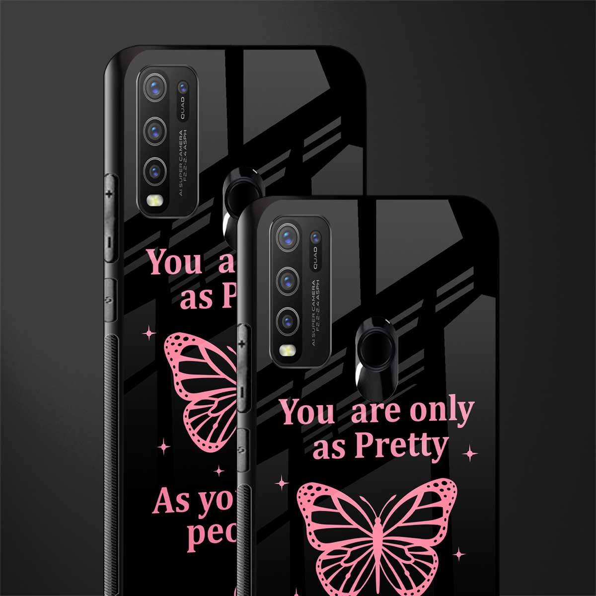 as pretty as you treat people glass case for vivo y50 image-2