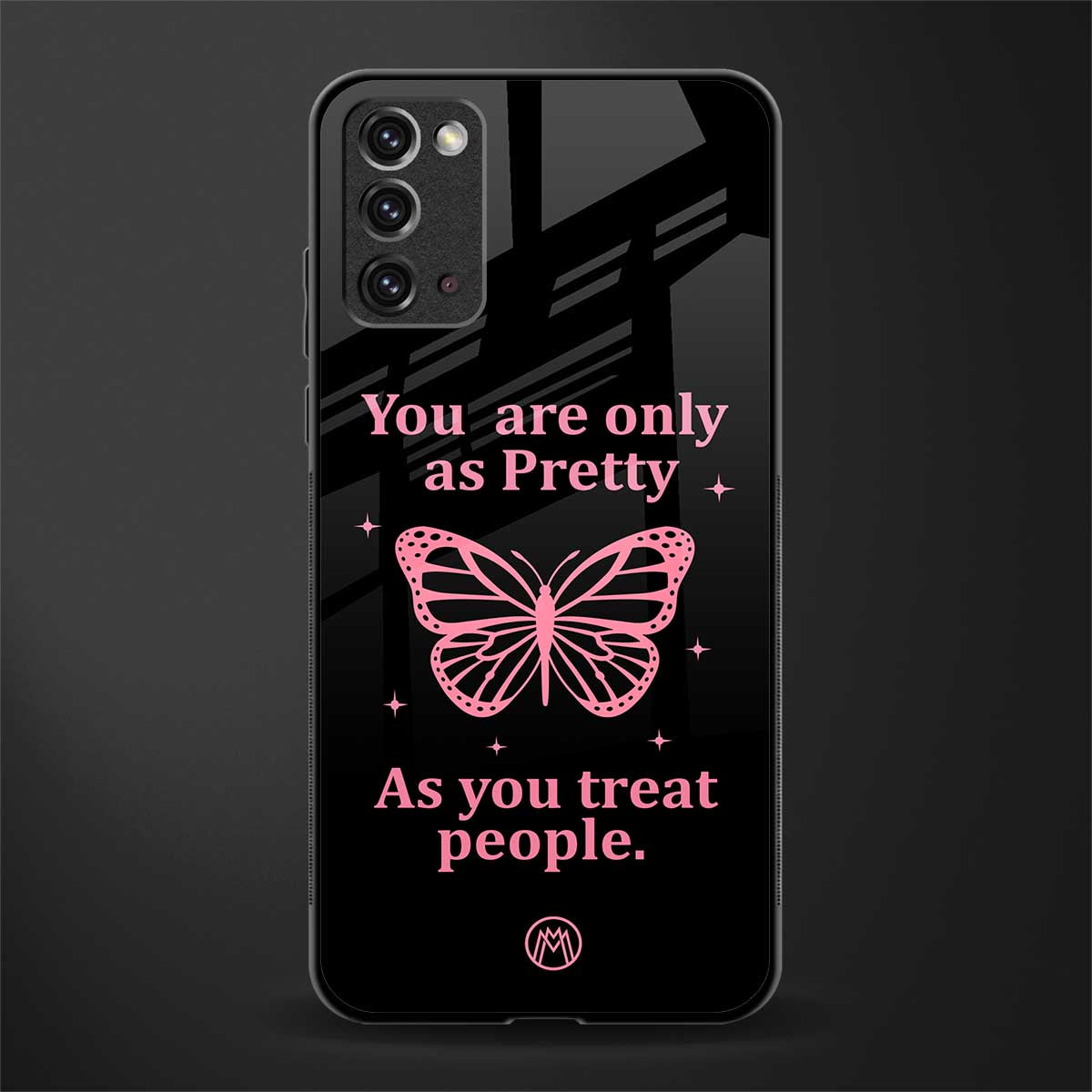 as pretty as you treat people glass case for samsung note 20 image