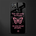 as pretty as you treat people glass case for realme narzo 30a image