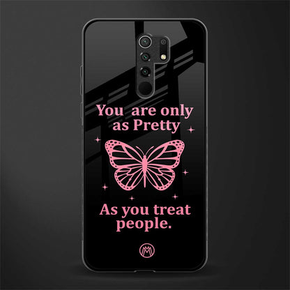 as pretty as you treat people glass case for poco m2 reloaded image