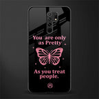 as pretty as you treat people glass case for poco m2 image