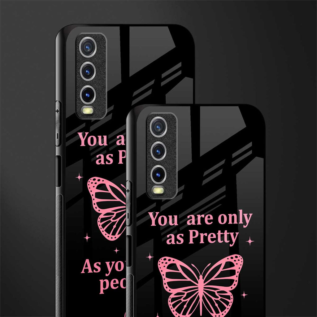 as pretty as you treat people glass case for vivo y20 image-2
