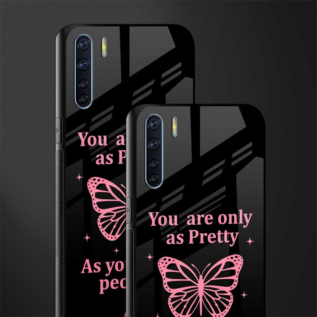 as pretty as you treat people glass case for oppo f15 image-2