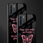 as pretty as you treat people glass case for oppo f15 image-2