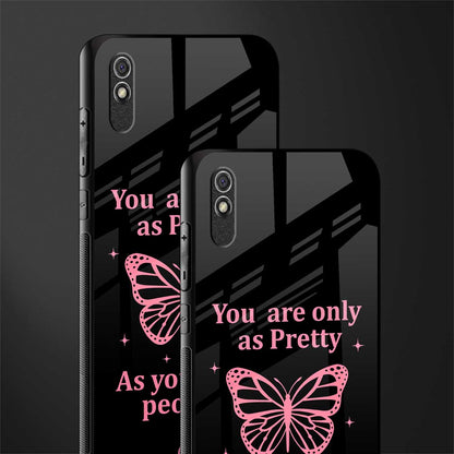 as pretty as you treat people glass case for redmi 9i image-2