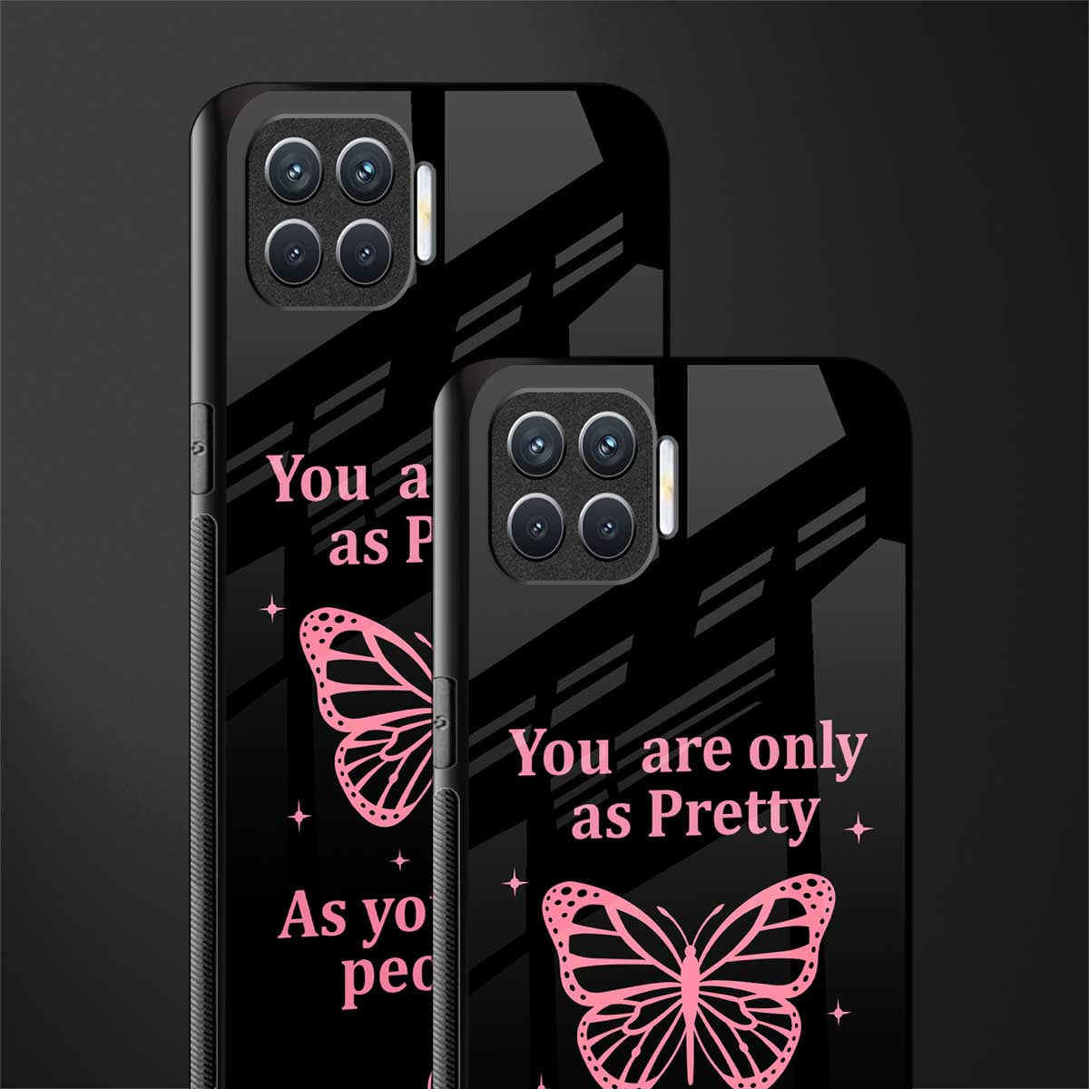 as pretty as you treat people glass case for oppo f17 pro image-2