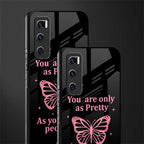 as pretty as you treat people glass case for vivo v20 se image-2