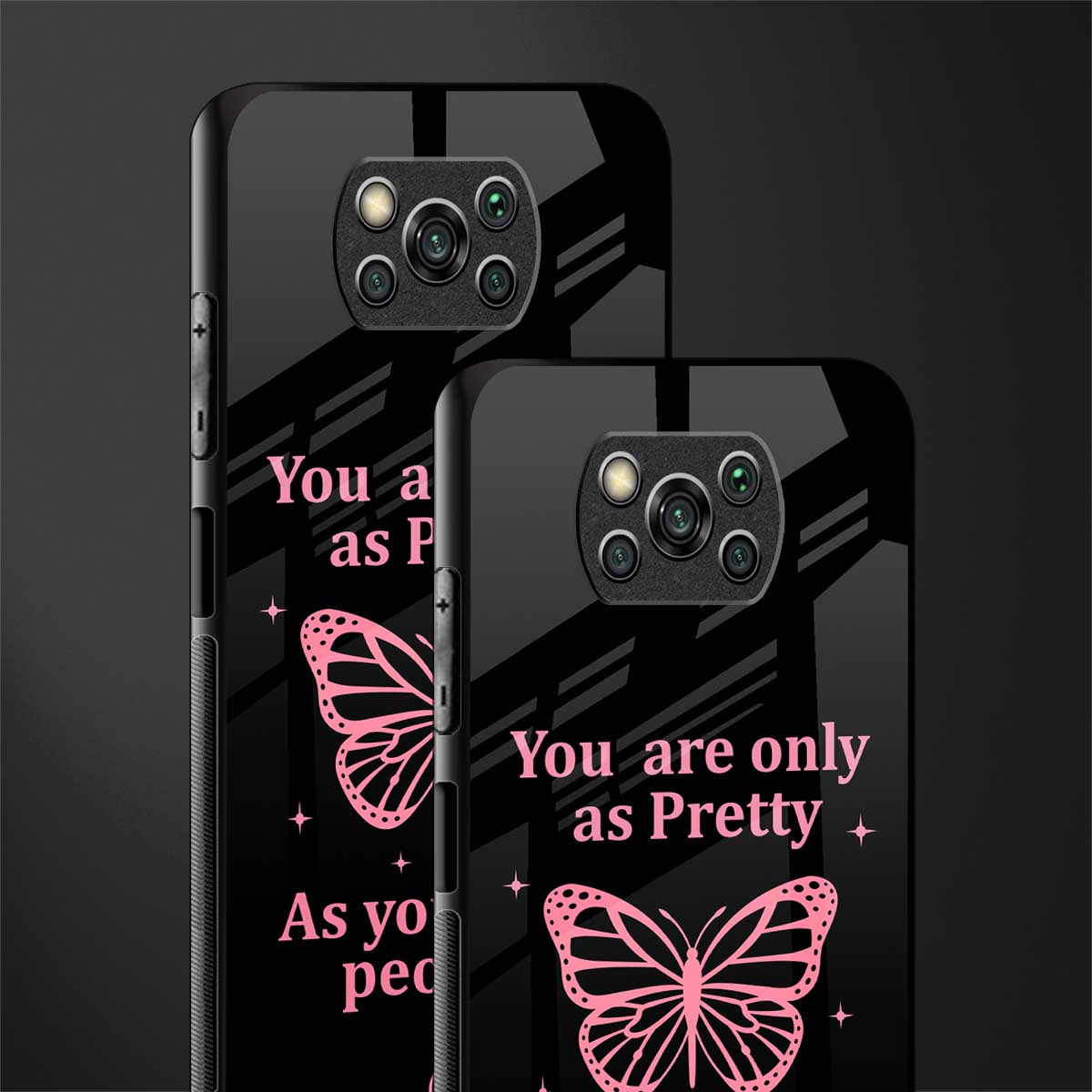 as pretty as you treat people glass case for poco x3 image-2