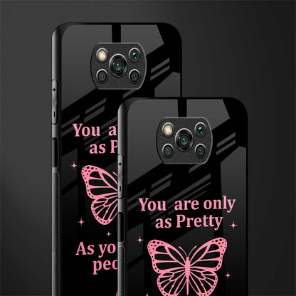 as pretty as you treat people glass case for poco x3 image-2