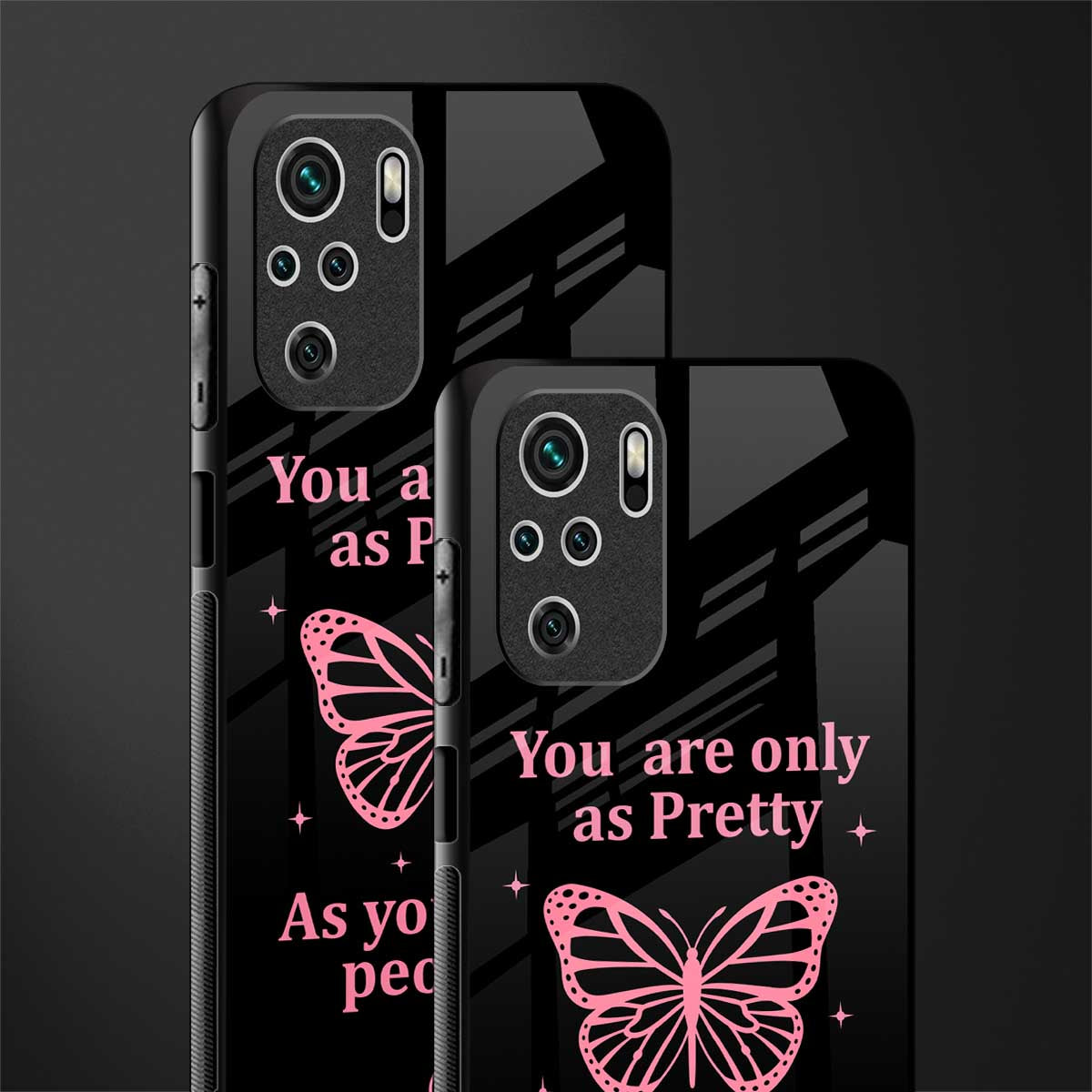 as pretty as you treat people glass case for redmi note 10 image-2