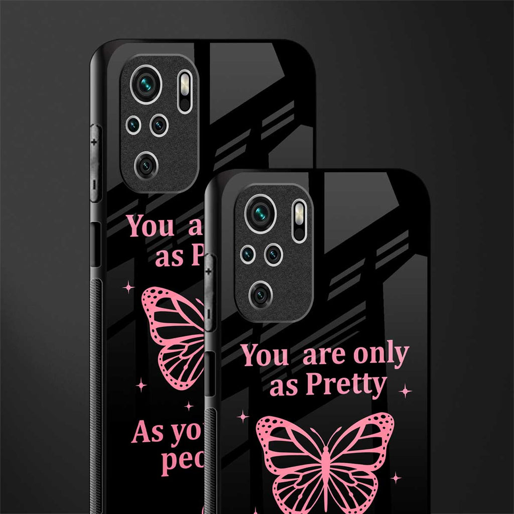 as pretty as you treat people glass case for redmi note 10s image-2