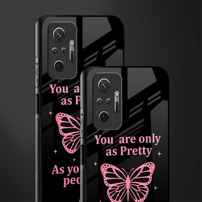 as pretty as you treat people glass case for redmi note 10 pro image-2