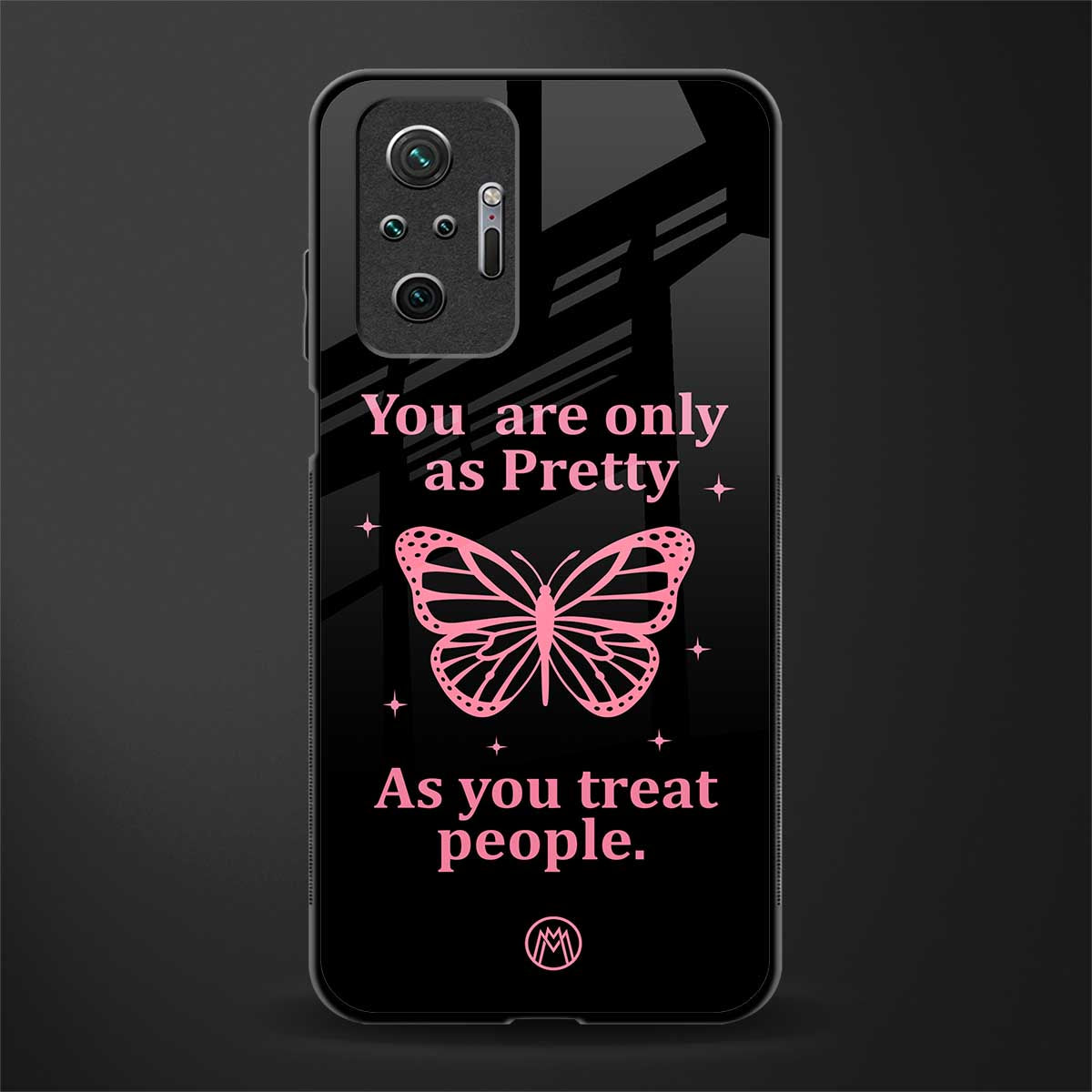 as pretty as you treat people glass case for redmi note 10 pro max image