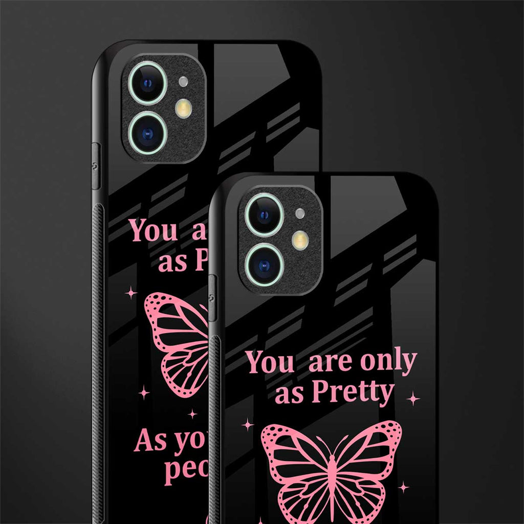 as pretty as you treat people glass case for iphone 12 image-2