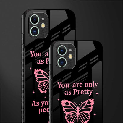 as pretty as you treat people glass case for iphone 12 image-2