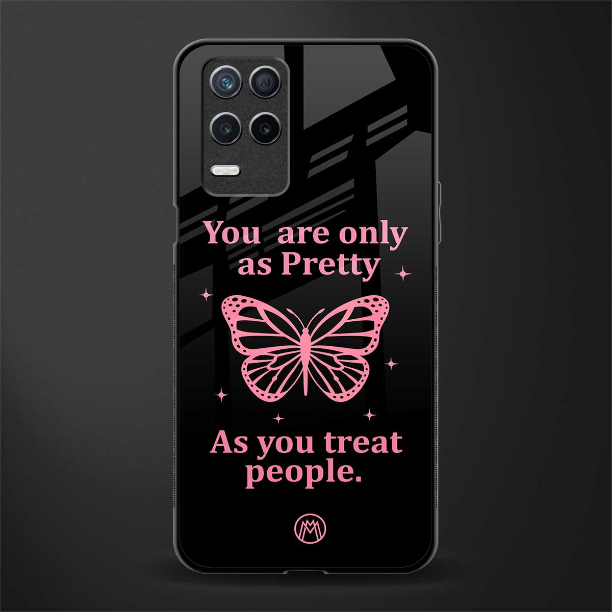 as pretty as you treat people glass case for realme 8 5g image