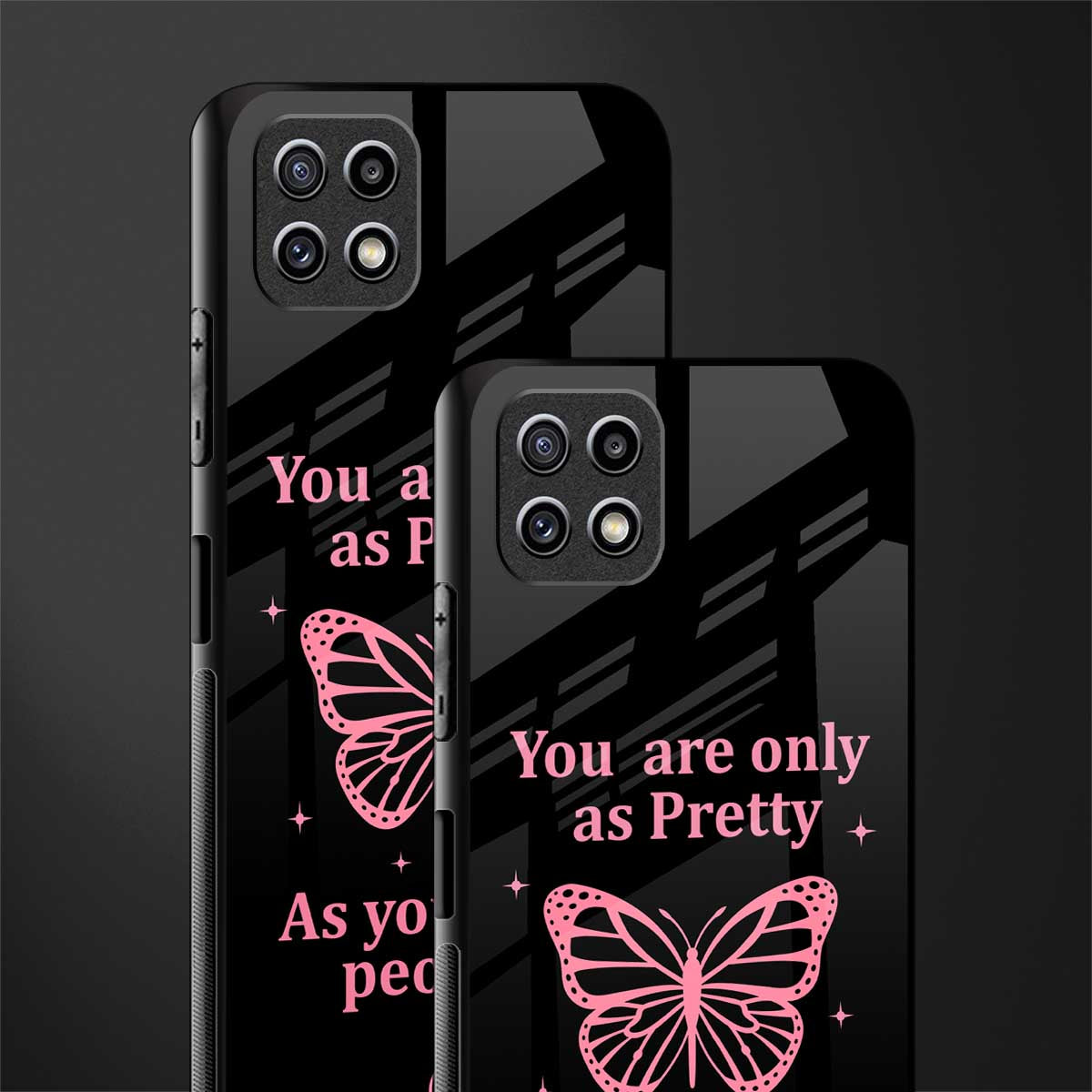 as pretty as you treat people glass case for samsung galaxy a22 5g image-2
