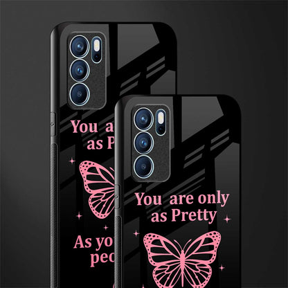 as pretty as you treat people glass case for oppo reno6 pro 5g image-2