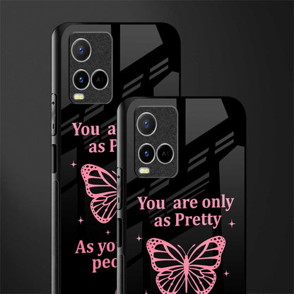 as pretty as you treat people glass case for vivo y33s vivo y33t image-2