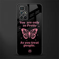 as pretty as you treat people glass case for redmi 10 prime image