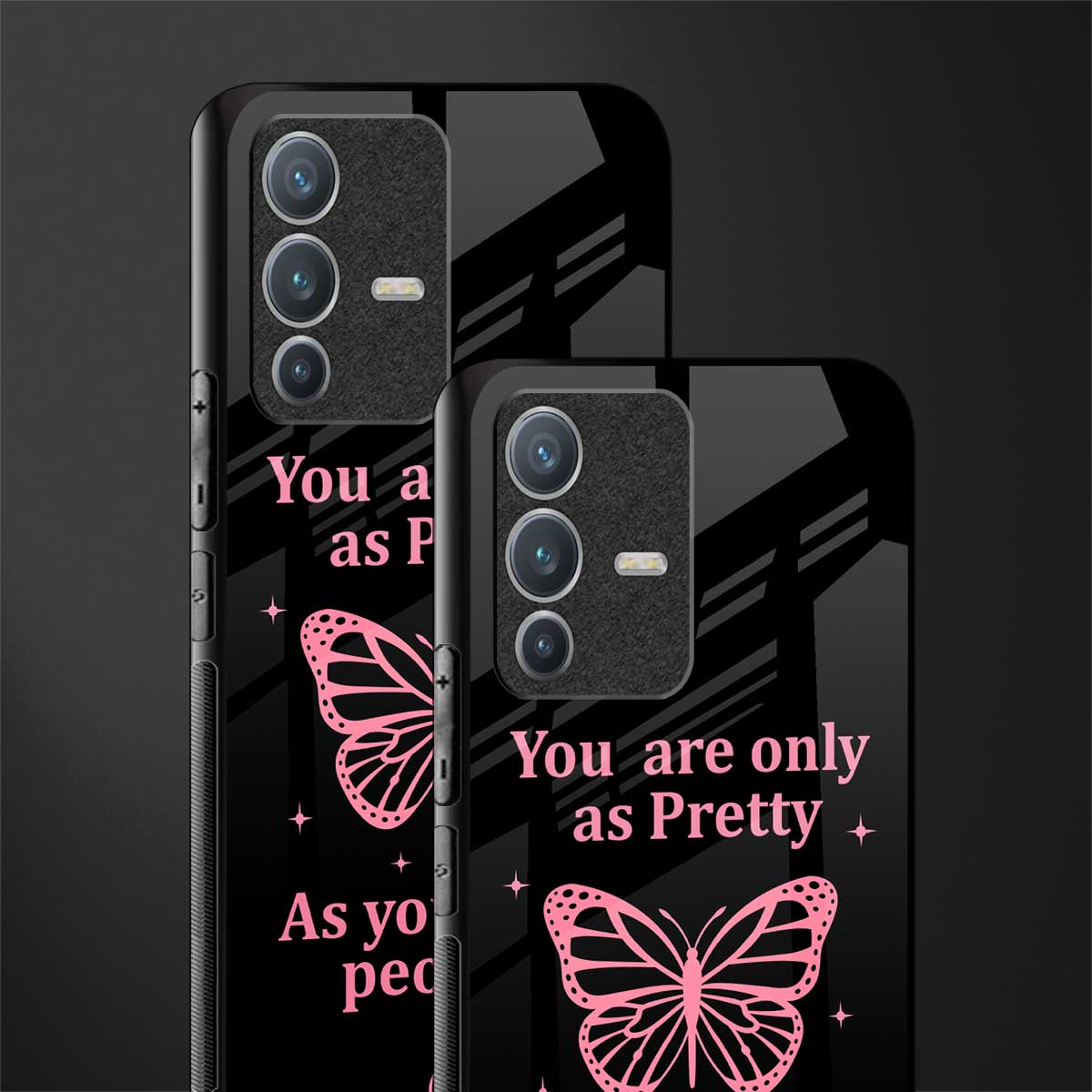 as pretty as you treat people glass case for vivo v23 pro 5g image-2