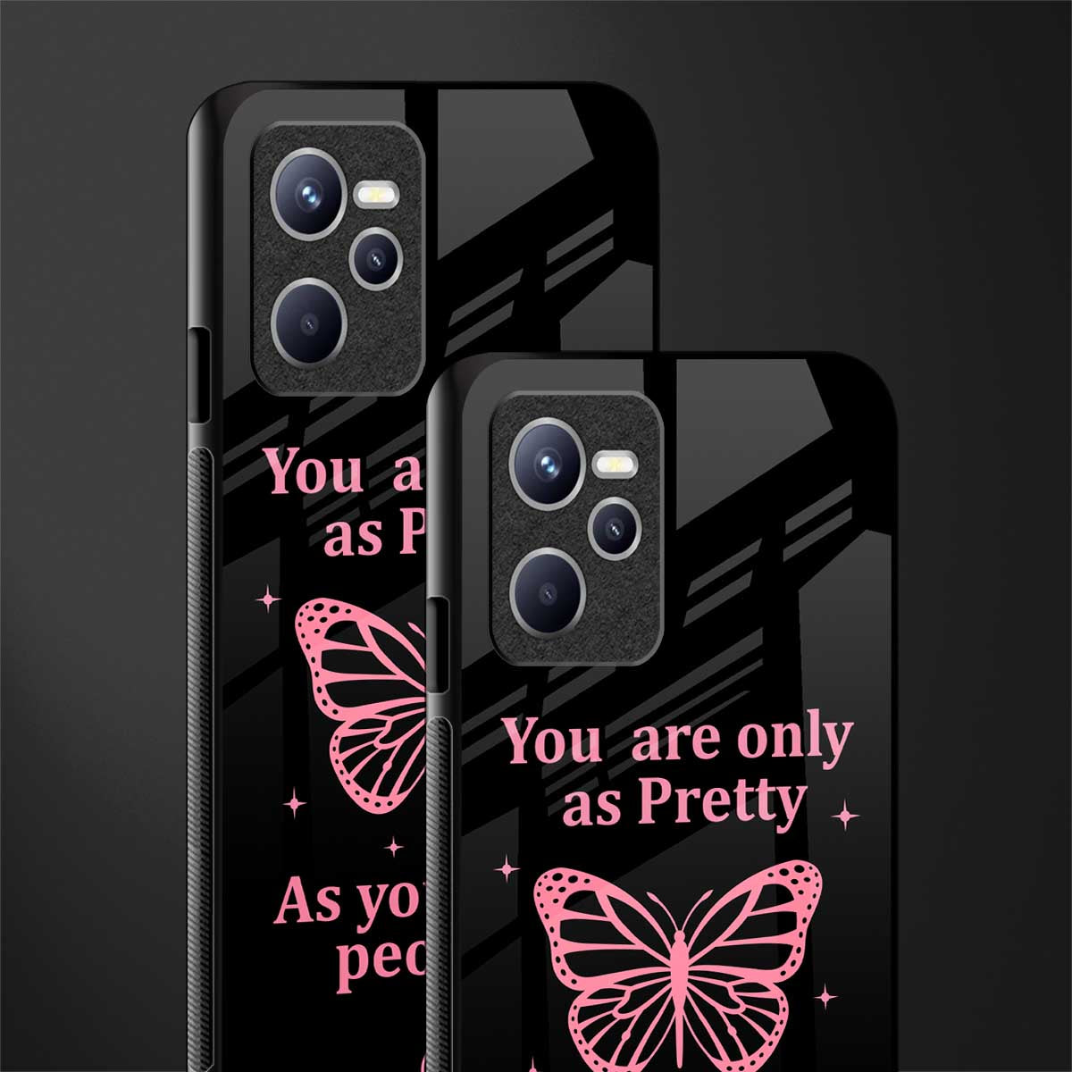 as pretty as you treat people glass case for realme c35 image-2