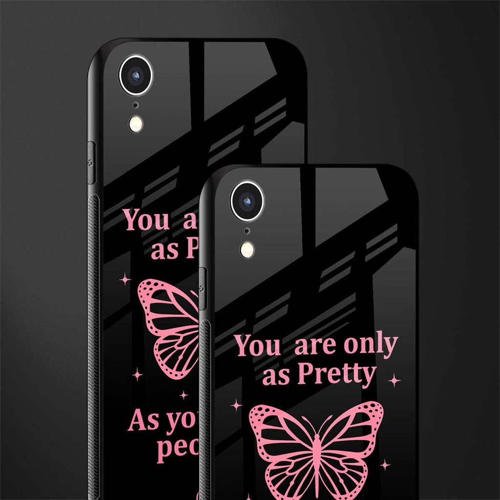 as pretty as you treat people glass case for iphone xr image-2