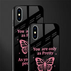 as pretty as you treat people glass case for iphone xs image-2