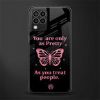 as pretty as you treat people back phone cover | glass case for samsung galaxy m33 5g