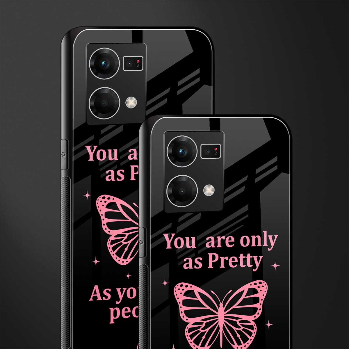 as pretty as you treat people back phone cover | glass case for oppo f21 pro 4g