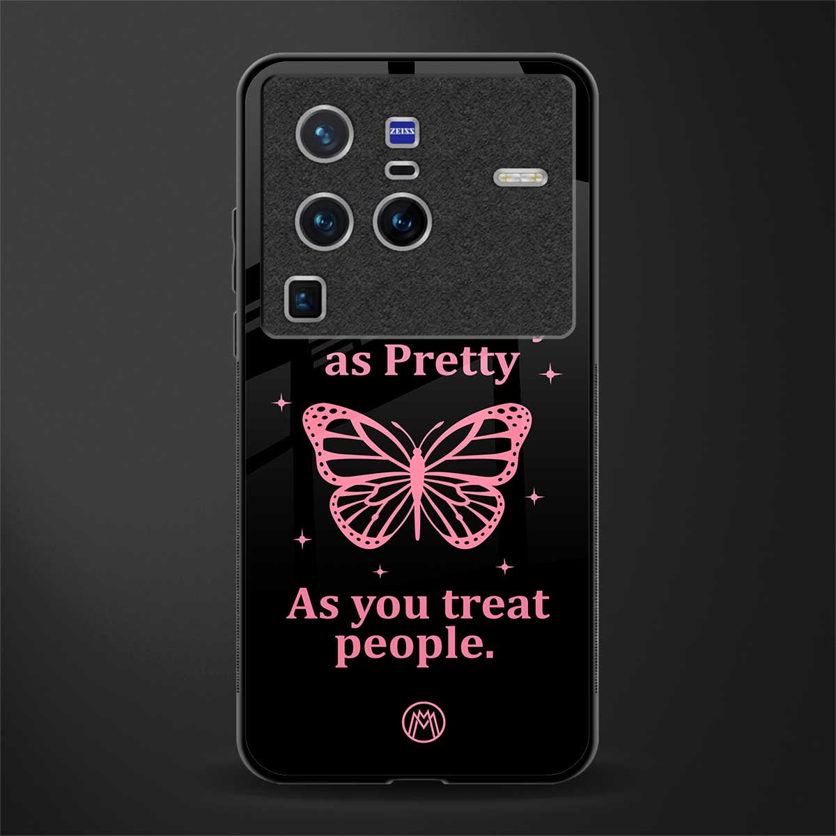as pretty as you treat people glass case for vivo x80 pro 5g image