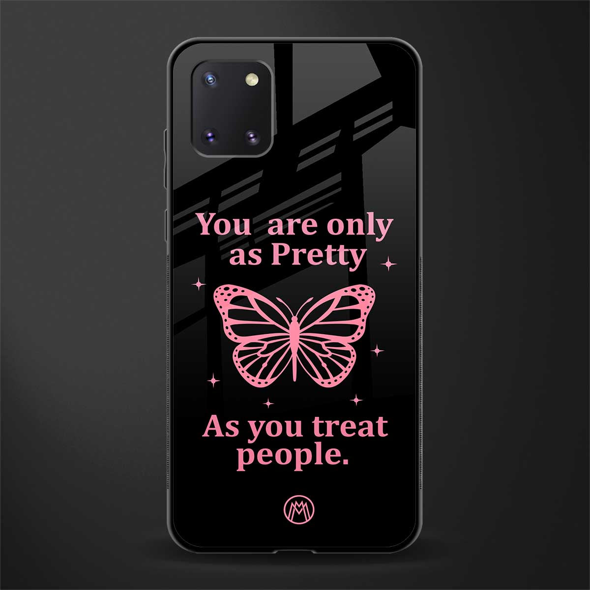 as pretty as you treat people glass case for samsung galaxy note 10 lite image
