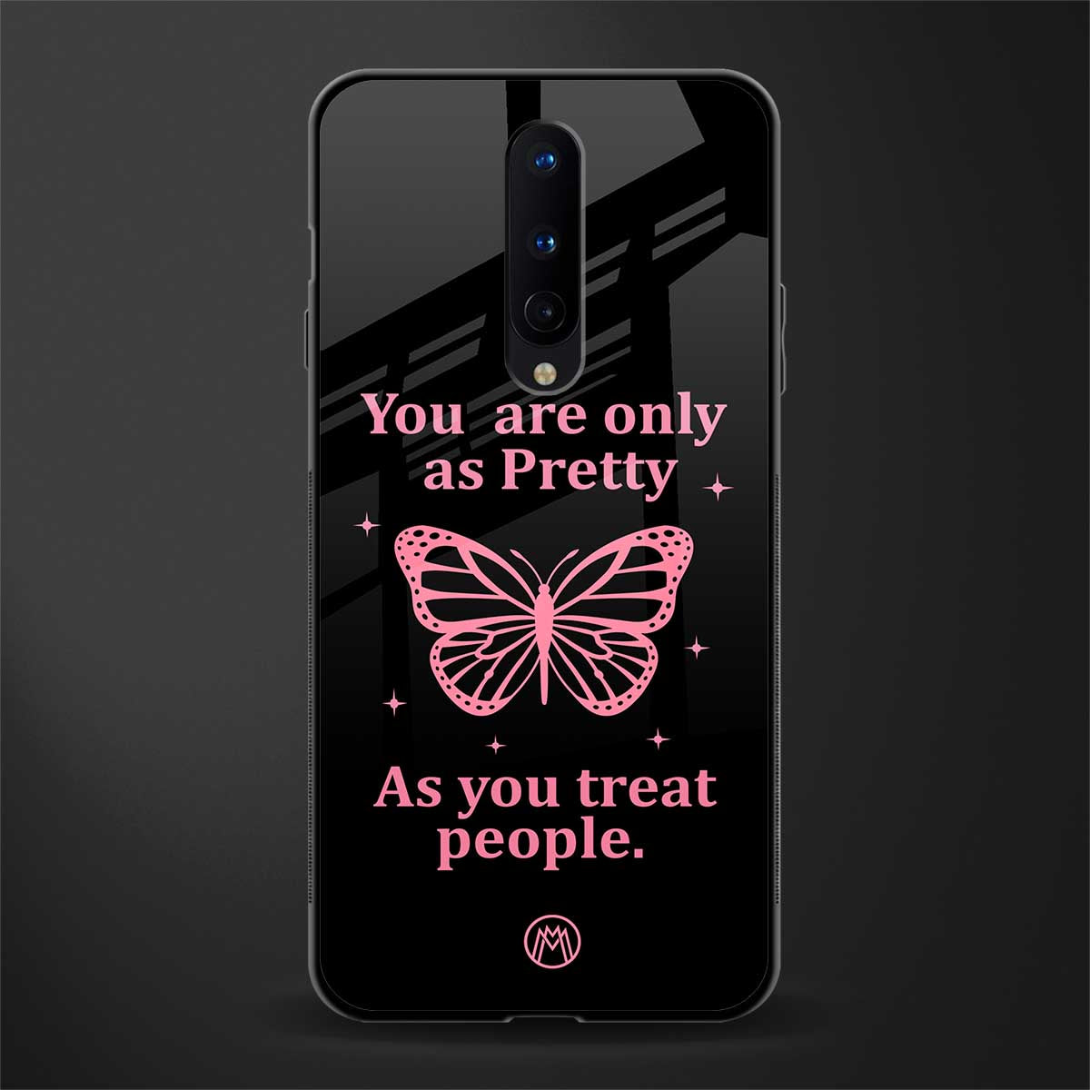 as pretty as you treat people glass case for oneplus 8 image