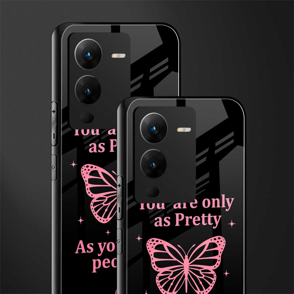 as pretty as you treat people back phone cover | glass case for vivo v25 pro 5g