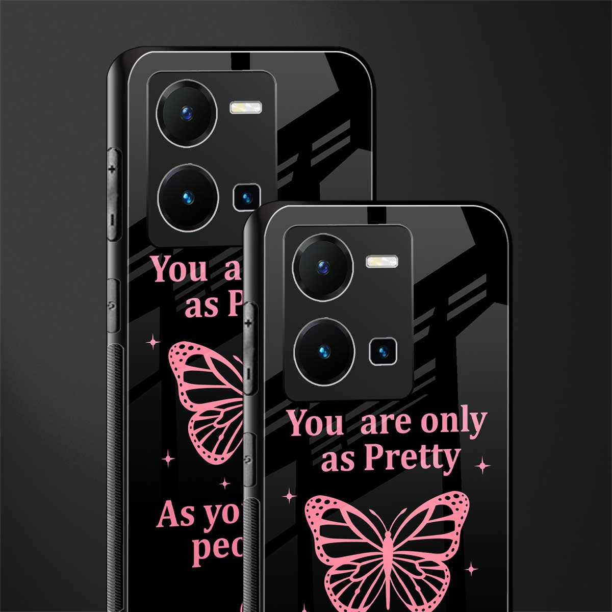as pretty as you treat people back phone cover | glass case for vivo y35 4g