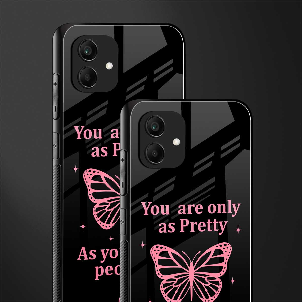 as pretty as you treat people back phone cover | glass case for samsung galaxy a04