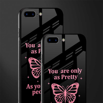 as pretty as you treat people glass case for iphone 7 plus image-2