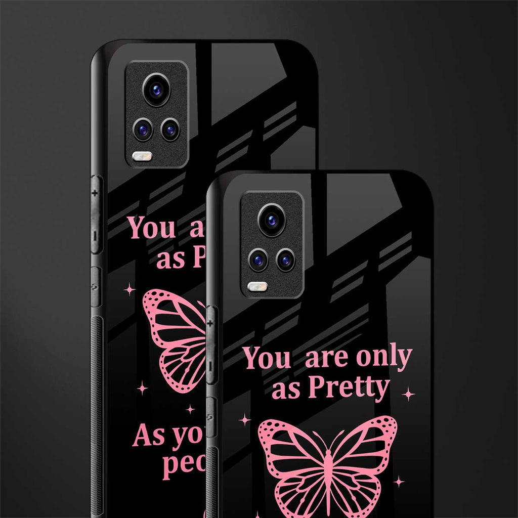 as pretty as you treat people back phone cover | glass case for vivo v21e 4g