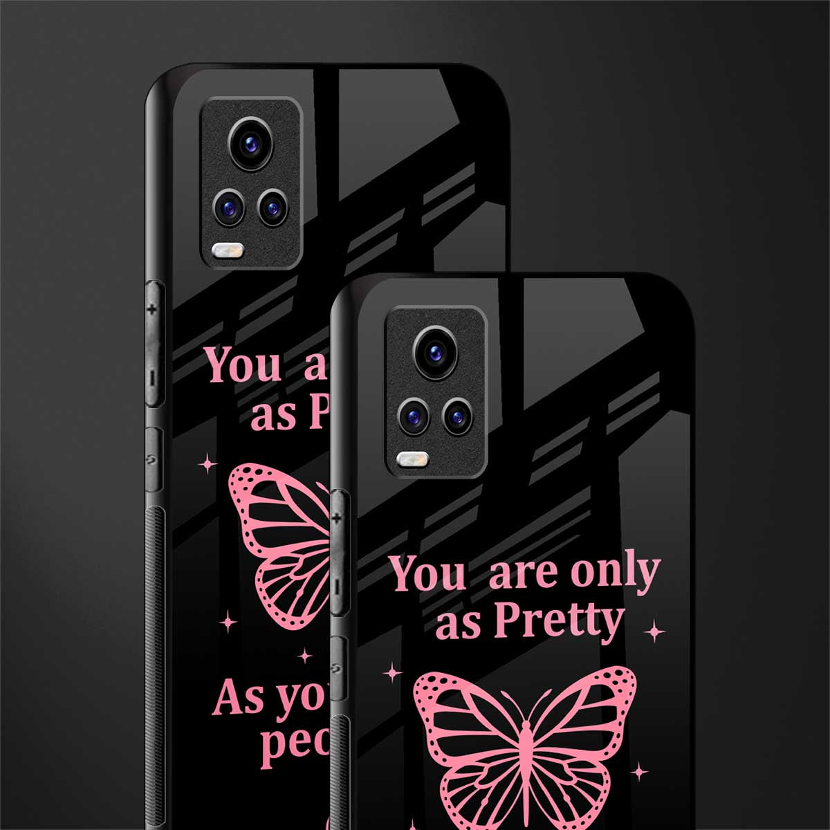 as pretty as you treat people back phone cover | glass case for vivo v21e 4g