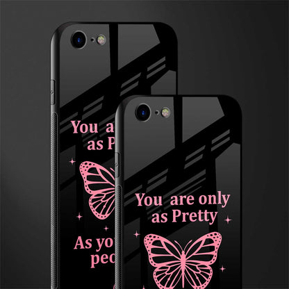 as pretty as you treat people glass case for iphone 8 image-2