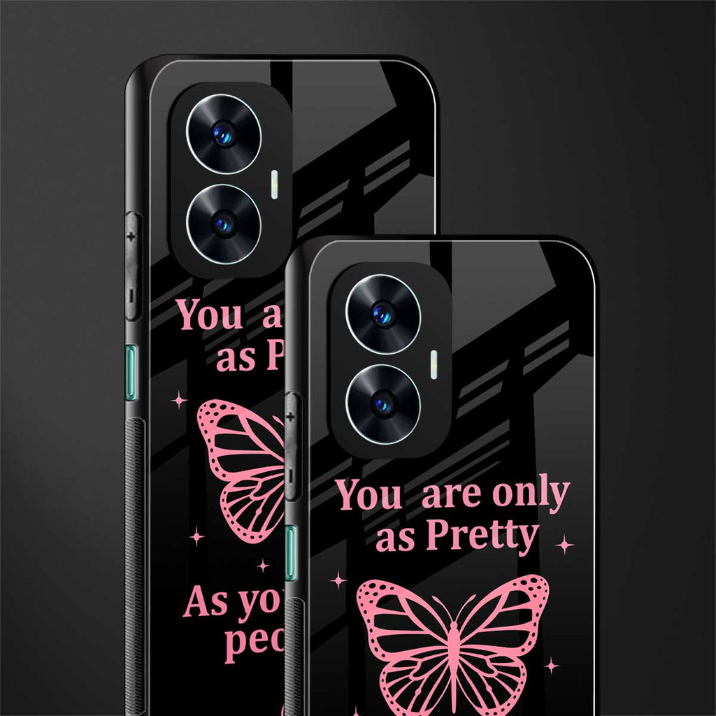 as pretty as you treat people back phone cover | glass case for realme c55