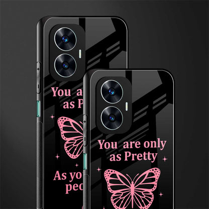 as pretty as you treat people back phone cover | glass case for realme c55
