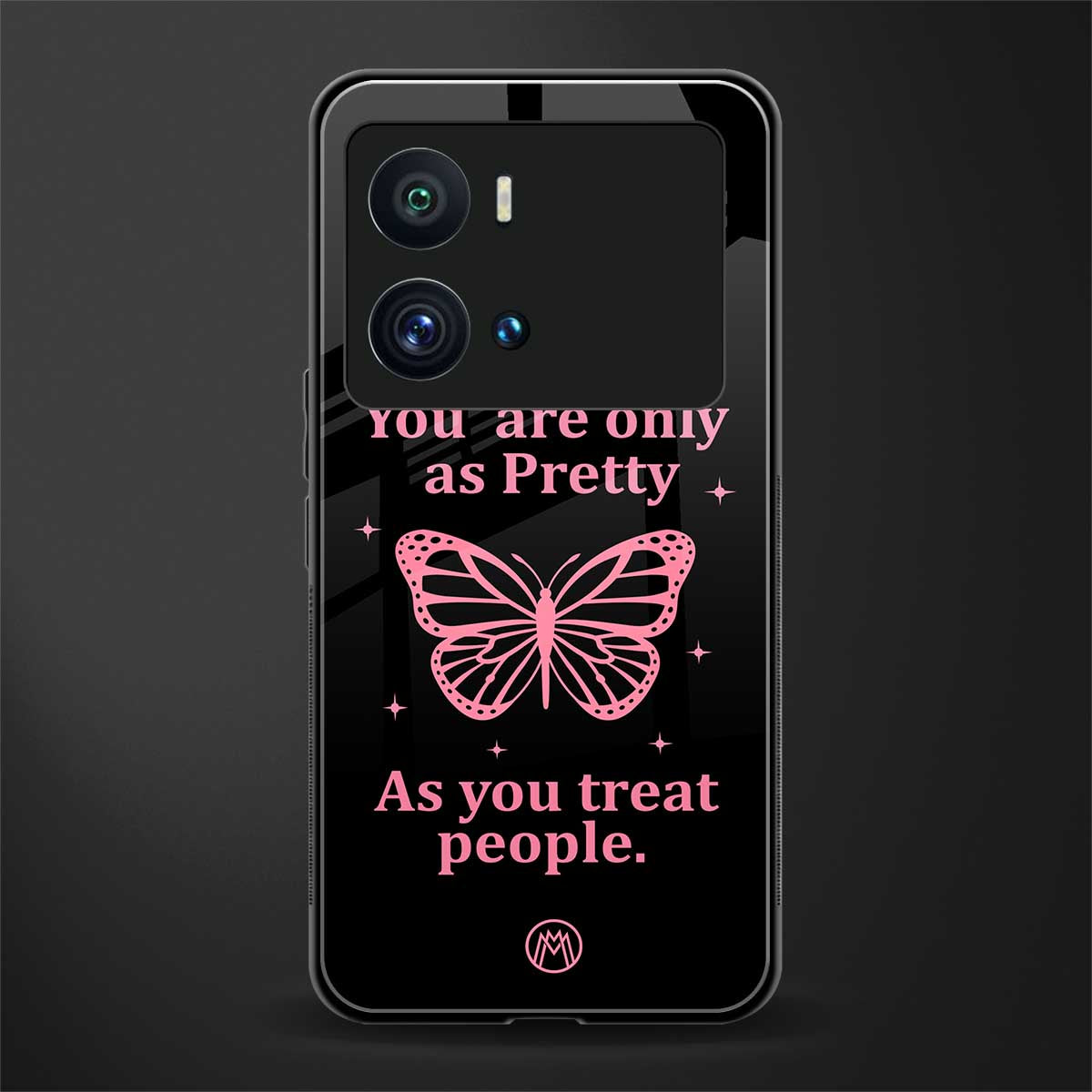 as pretty as you treat people back phone cover | glass case for iQOO 9 Pro