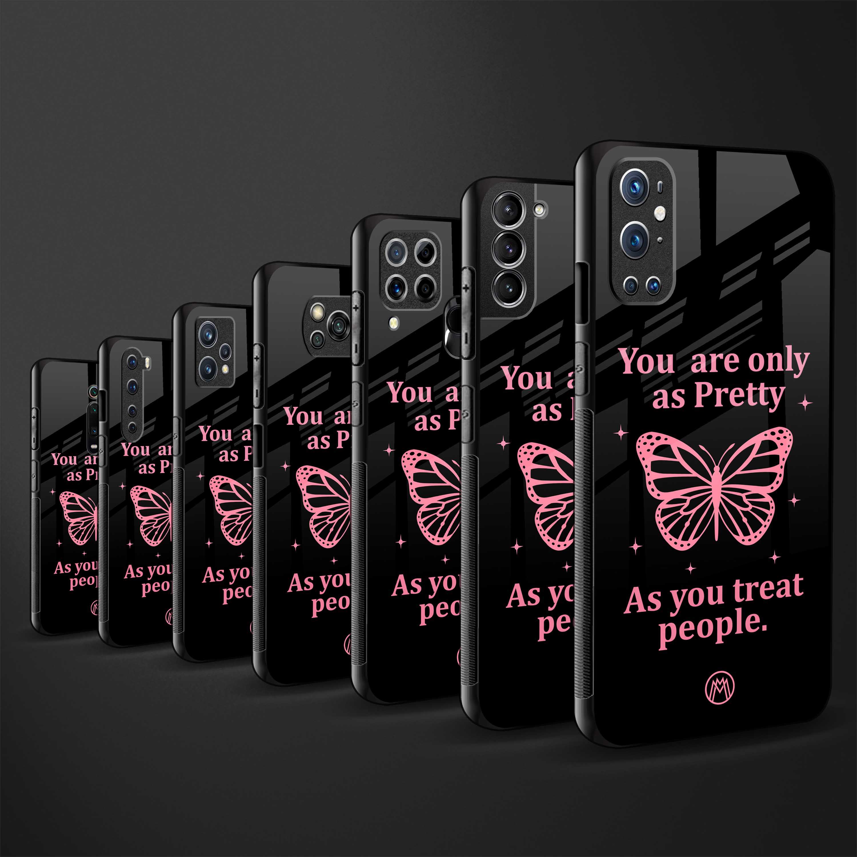 as pretty as you treat people glass case for vivo v15 image-3