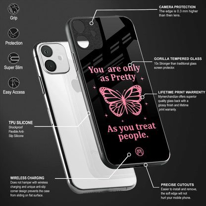 as pretty as you treat people back phone cover | glass case for oppo reno 8