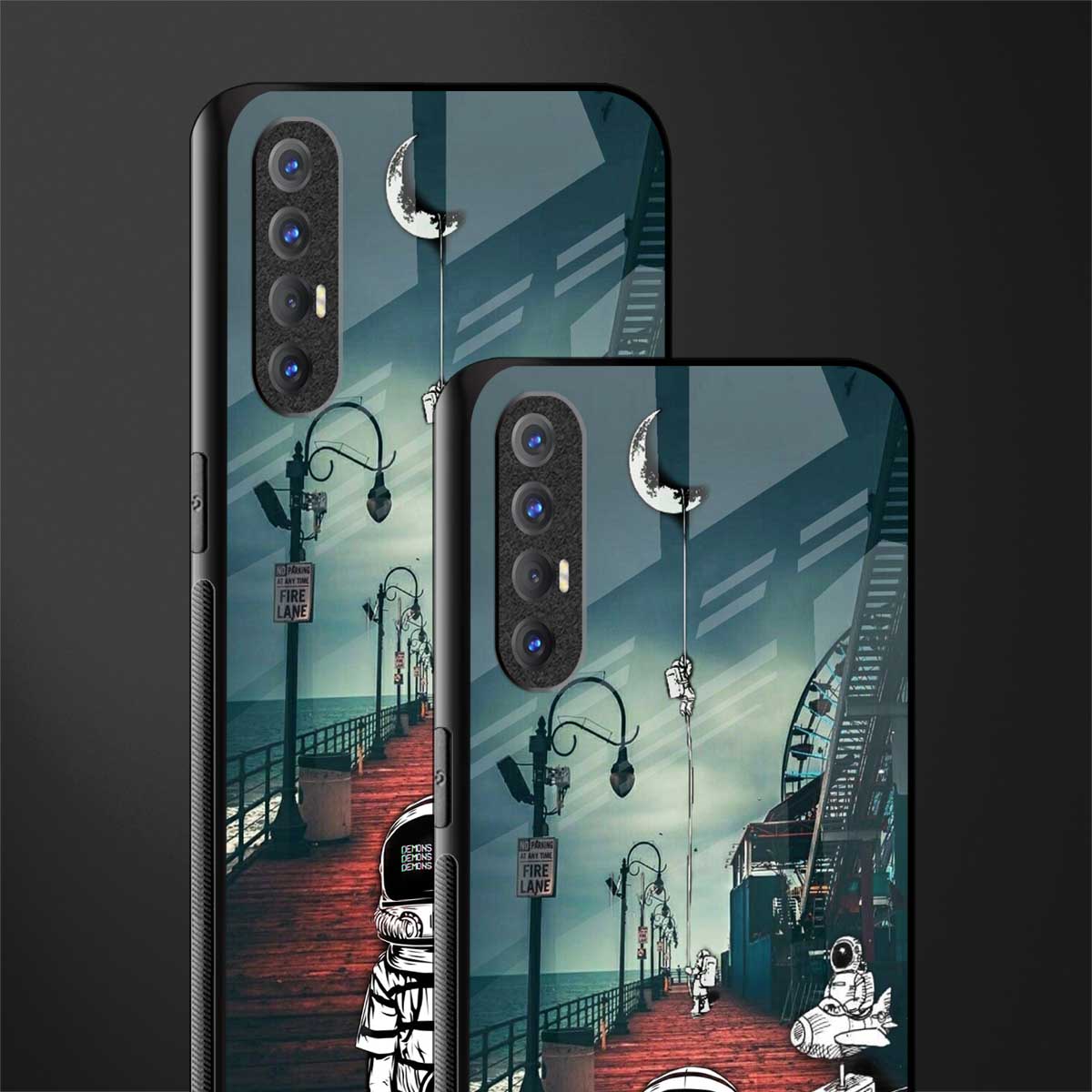 astronaut believer beach glass case for oppo reno 3 pro image-2