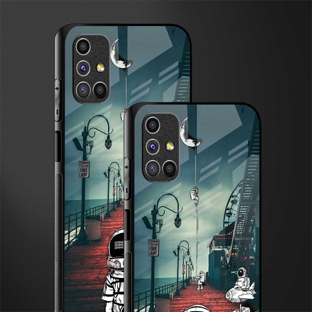 astronaut believer beach glass case for samsung galaxy m51 image-2