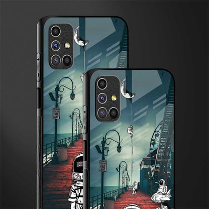 astronaut believer beach glass case for samsung galaxy m51 image-2
