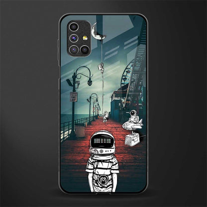 astronaut believer beach glass case for samsung galaxy m51 image