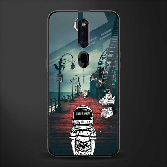 astronaut believer beach glass case for oppo f11 pro image